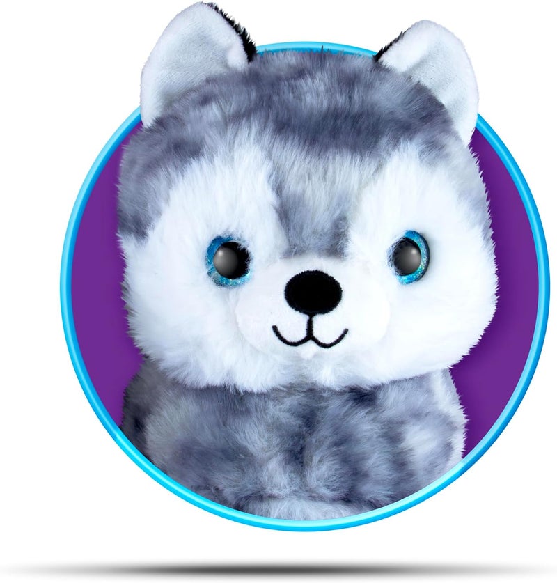 Cloudz Kids Super Soft N' Cuddly Animal Airplane Travel Neck Pillow! Keep Children Comfy and Supported with a Buddy While Traveling or just Resting at Home - Grey Wolf - Image 2